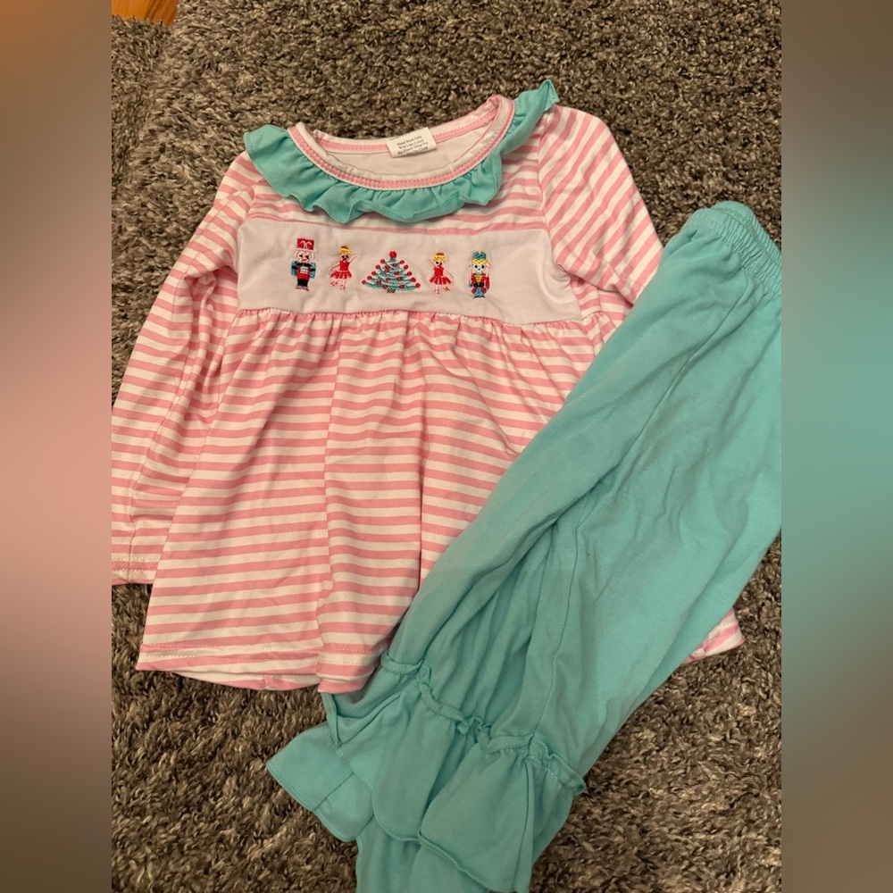 Striped Pink and Blue Kids Pajamas
